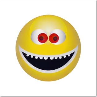 Monster Smiley Face Posters and Art